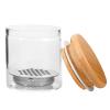 GALPADA Glass Nail Bowl with Glitter Decor, Sturdy Nail Brush Washing Cup view 1
