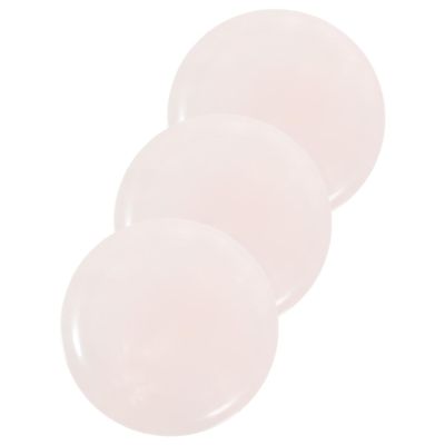Round Jade Stone Eyelash Glue Pads, 2.4 cm, 3 Pieces, Pink