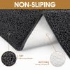 IM HOME Extra-Large Dark Gray Chenille Dog Doormat, Absorbent, Non-Slip, Heavy-Duty Indoor Mat, Soft Entryway Mat for Muddy Paws, 180.3 view 4