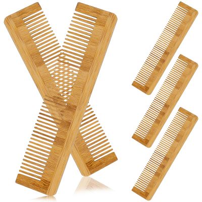 5-Piece Wooden Comb Set, Antistatic, for Wavy Hair and Beards