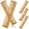 5-Piece Wooden Comb Set, Antistatic, for Wavy Hair and Beards view 1