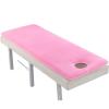 YXADGML Eyelash Bed Mattress for Massage Table with Face Hole, Beauty Salon Pad, Non-Slip Cushion, Thick Lamb Velvet, Pink, 190 x 80 cm view 1