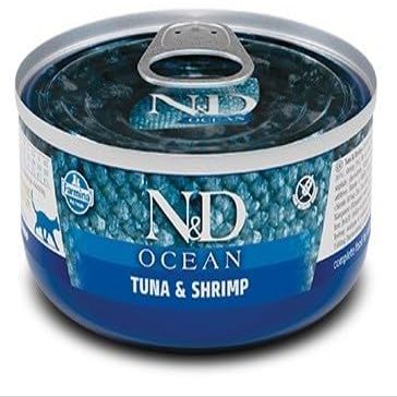 FARMINA N&D Cat Ocean Tuna & Shrimp, 24 x 70 g Box