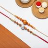 Ghasitaram Gifts Jaiccha Rakhi Set for Brother – 2 Pearl Rakhis (abc119 and abc106) view 1