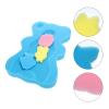 HANABASS Non-Slip Sponge Bath Mat for Newborns and Babies, Comfortable and Breathable, Blue view 4