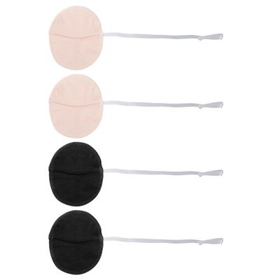 GANAZONO Reusable Invisible Underarm Pads, 4-Pack, Washable Polyester Sweat Absorbers