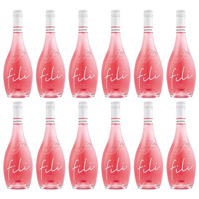 FILI Vino Frizzante Rosato IGT Dry Italian Rosé Wine with FeinWert E-Book (12 x 0.75 L)
