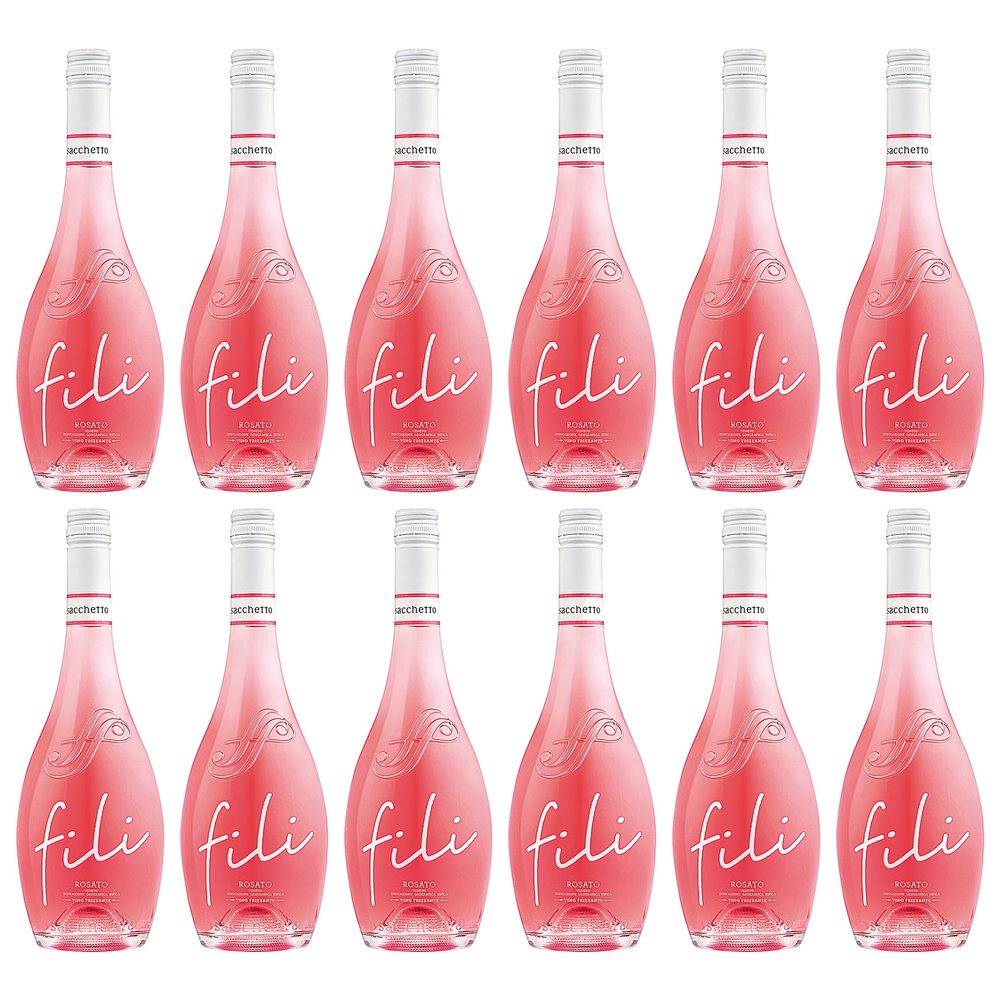 FILI Vino Frizzante Rosato IGT Dry Italian Rosé Wine with FeinWert E-Book (12 x 0.75 L)