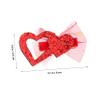 Beaupretty 4-Piece Heart-Shaped Hair Clips, Red Crocodile Clips view 2