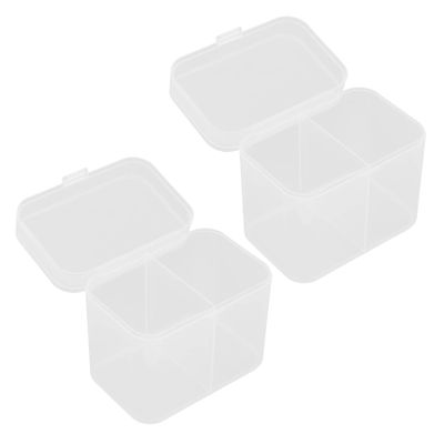 BATHVEVE Cotton Pad Holder, 2-Pack, Plastic