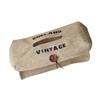 Vintage-Style Tissue Box, Jute and Leather Tabletop Dispenser view 1