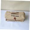 Vintage-Style Tissue Box, Jute and Leather Tabletop Dispenser view 2