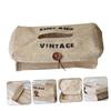 Vintage-Style Tissue Box, Jute and Leather Tabletop Dispenser view 4