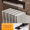 Pull-Out Closet Valet Rod, 10–24 in, Retractable Pants Rack for Closets, Extendable Clothing Organizer for Shallow Closets, Space-Saving, 44 lb Capacity, Black view 3