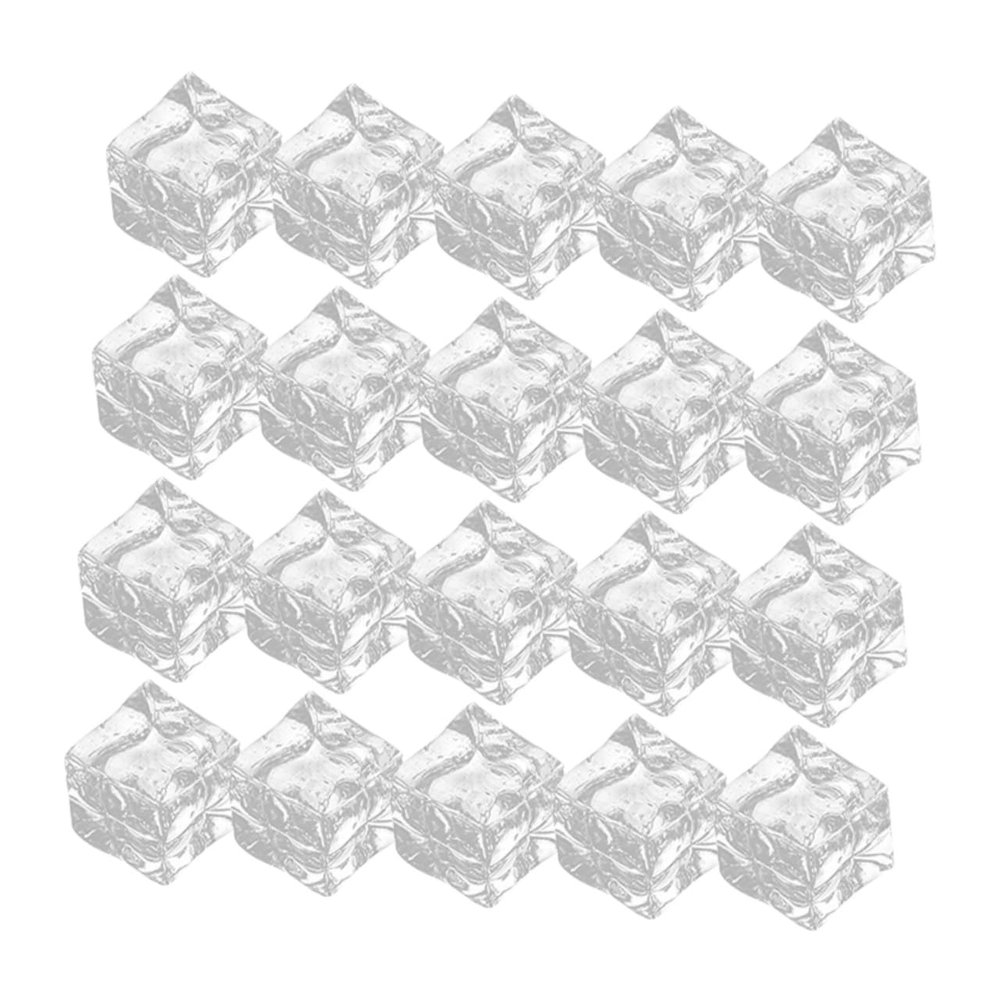 BESTYASH 50 Transparent Artificial Ice Cubes for Photography, Decoration and DIY
