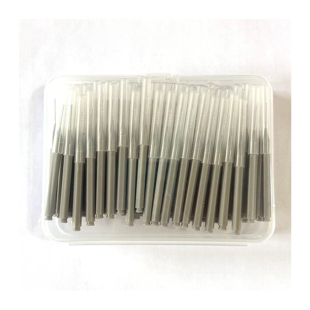 Interdental Brushes, 120 Pieces/Pack, Gray, 0.6 mm