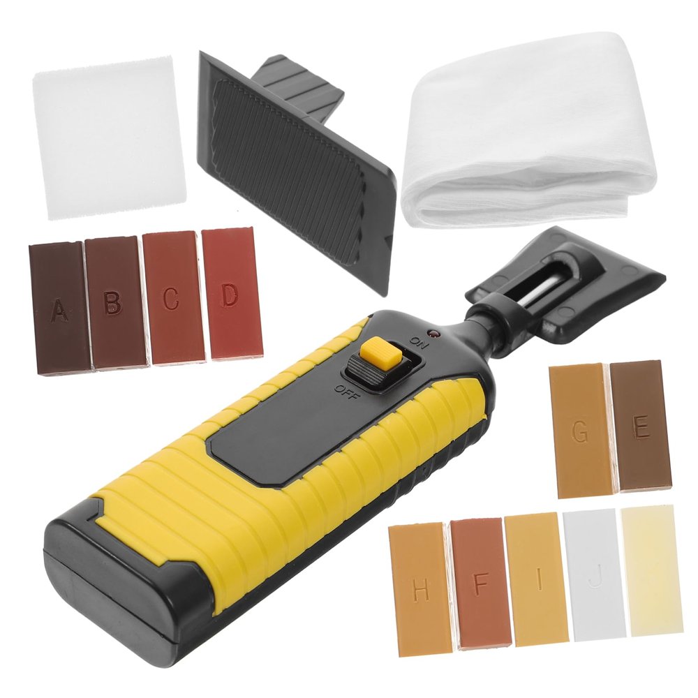 ULTECHNOVO Wood Floor Scratch Remover, Vinyl & Laminate Repair Kit with Colored Wax Blocks