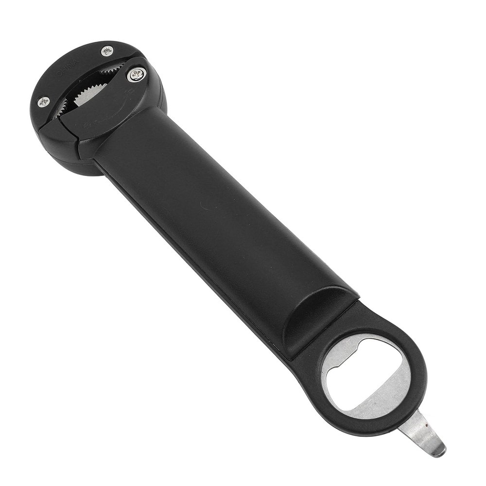 Retractable Adjustable Stainless Steel Jar Opener for Home Kitchens, Black