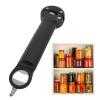 Retractable Adjustable Stainless Steel Jar Opener for Home Kitchens, Black view 2