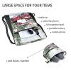 Quteprint Sport Drawstring Backpack, Winter Snowman Christmas Tree Dog, Breathable Mesh, Water-Resistant Zipper Pockets, Comfortable Rope Straps for Travel view 4