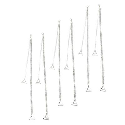 FRCOLOR 3 Pairs Adjustable Non-Slip Rhinestone Bra Straps