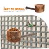 CIYODO Wooden Bird Feeding Stand with Bowl for Parrots and Small Birds view 3
