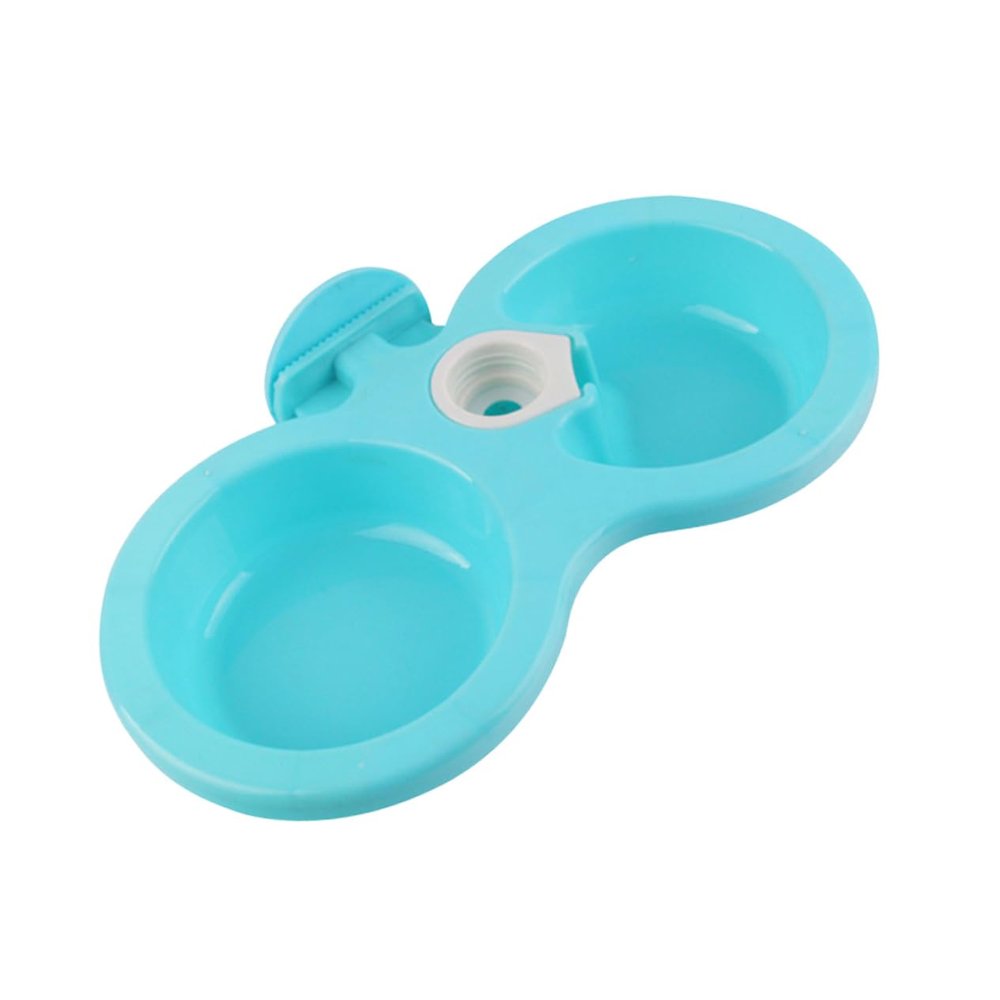 Kisangel Double Bowl for Pets - Blue