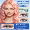 Obeyalash Self-Adhesive Lash Extensions Set with Tweezers, 12 mm Press-On Lash Clusters, No Glue Needed, DIY 3-Second Application (J09) view 4