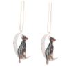 Anneome 2-Pack Dog Moon Pendant view 1