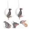 Anneome 2-Pack Dog Moon Pendant view 3