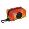 Dog Waste Bag Dispenser with Parrot Feather Print, Zipper and Carabiner view 1