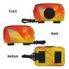 Dog Waste Bag Dispenser with Parrot Feather Print, Zipper and Carabiner view 2