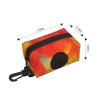 Dog Waste Bag Dispenser with Parrot Feather Print, Zipper and Carabiner view 4