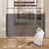 Ungtyb Baby Gate and Pet Barrier, 22.83-Inch Telescopic Mesh Safety Gate view 4