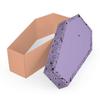 FOLDZILLA Cardboard Pet Casket for Dogs, Cats & Small Animals, 36 x 19 x 11 cm, Apricot-Lilac view 1