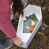 FOLDZILLA Cardboard Pet Casket for Dogs, Cats & Small Animals, 61 x 31 x 21 cm, Gray-Cream view 3
