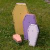 FOLDZILLA Cardboard Pet Casket for Dogs, Cats & Small Animals, 61 x 31 x 21 cm, Gray-Cream view 4