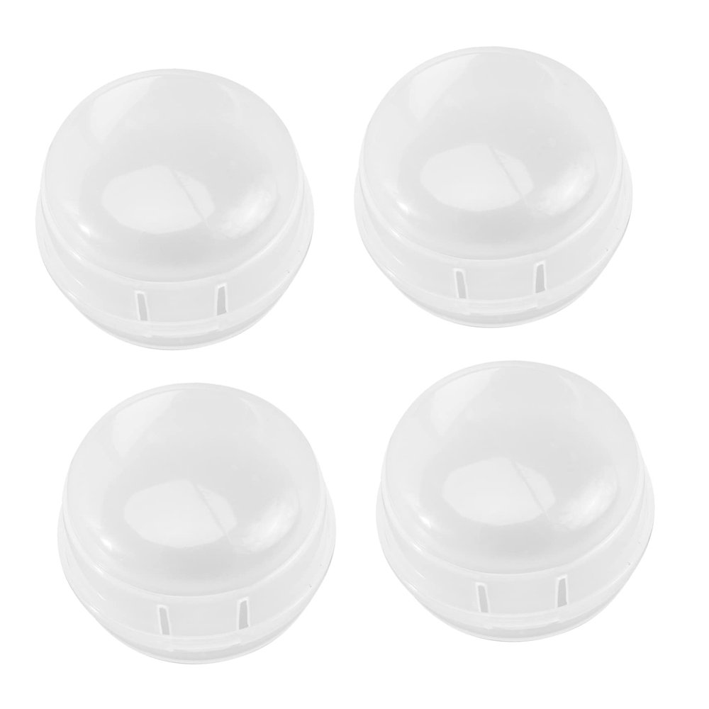 HOMOBABE Child Safety Stove Knob Covers, Plastic, for Gas Stoves and Ovens, 4-Pack, White, Reusable