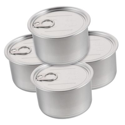HOMOBABE 4-Pack Aluminum Storage Cans for Cat Food and Treats