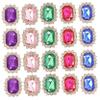 NOLITOY Rhinestone Shoelace Charms, 20-Piece Alloy and Acrylic Set view 1