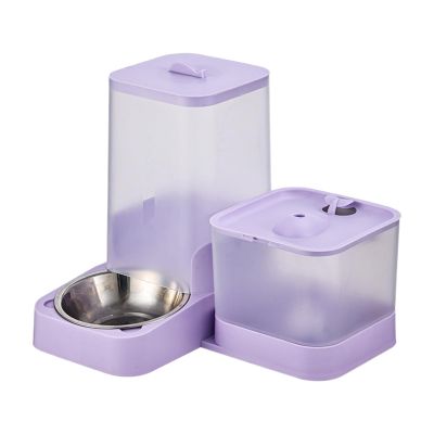 Automatic Cat Feeder with Water Dispenser, 3L Food Container and Stainless Steel Bowl