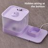 Automatic Cat Feeder with Water Dispenser, 3L Food Container and Stainless Steel Bowl view 2