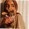 Toddmomy Adjustable Halloween Cat Collar with Pumpkin Pendant view 2