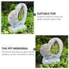 VICASKY Resin Pet Memorial Stone with Wind Chime, Halloween Design view 3