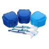 3-Piece Denture Box Set, Plastic and Nylon, Cleaning Case view 1