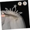 Toyvian Pet Bridal Veil Crown in Soft Tulle for Dogs and Cats view 3