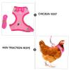Chicken Vest with Adjustable Harness, 1 Set, Fabric, Pink view 3