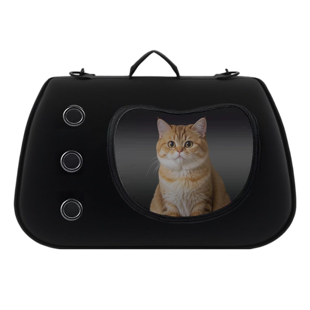 Dog Carrier Bag with Transparent Shoulder Straps