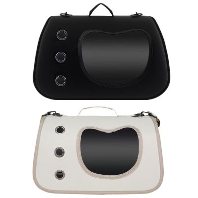 Pet Carrier Sling for Small Dogs, Hands-Free, Transparent, Ventilated, 39 cm