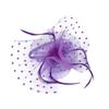 Purple Vintage Elegant Fascinator Hat Headband with Netting view 1